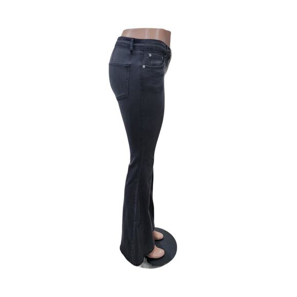 Urban Outfitters BDG‎ Flare Bell Bottom Stretch Denim Jeans Size 28 Washed Black - Picture 12 of 14